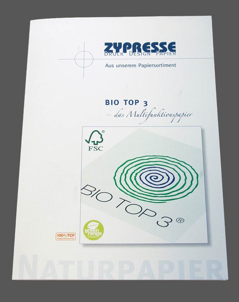 Mustermappe zum Bio Top 3 Papier